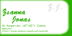 zsanna jonas business card